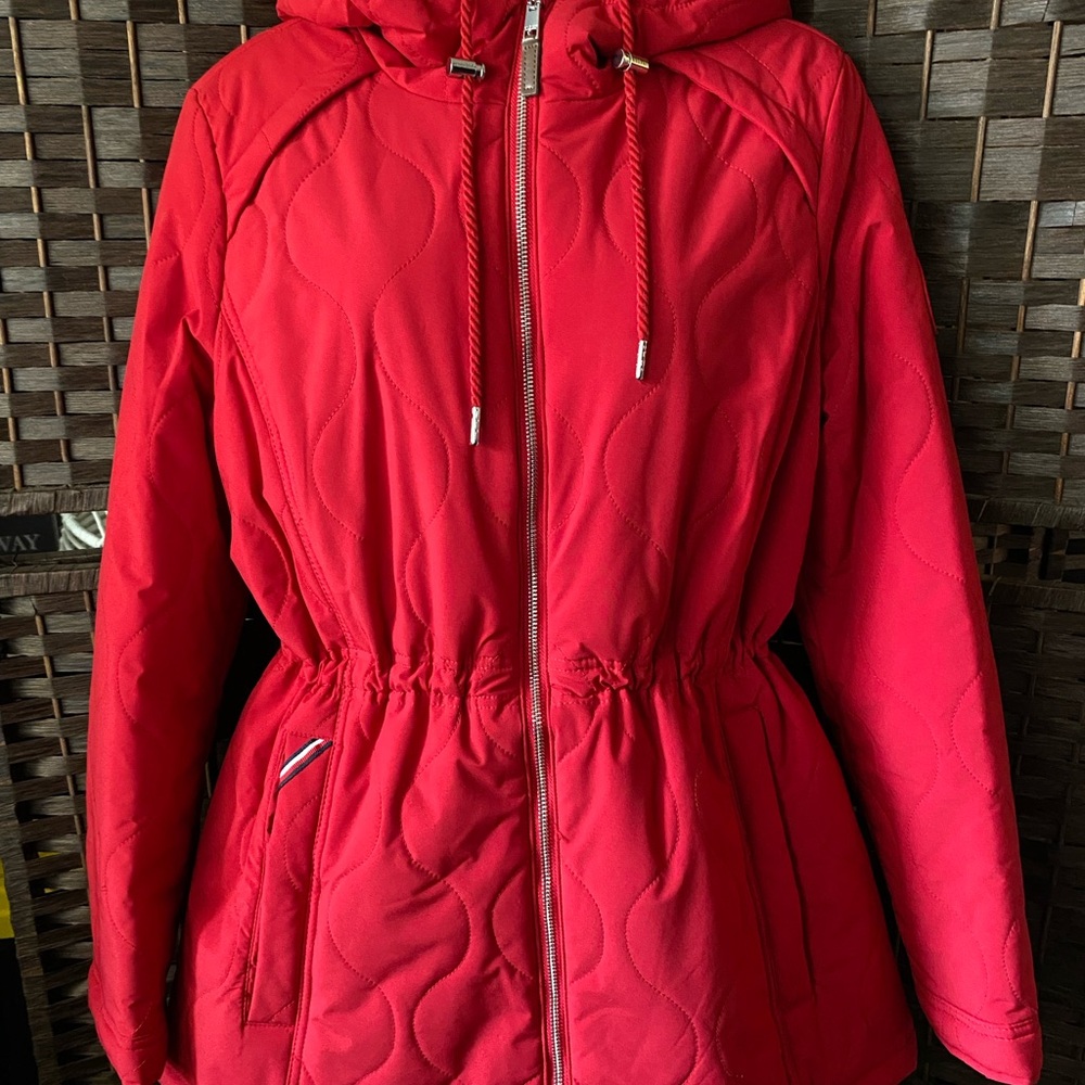 Tommy Hilfiger Women's Red Puffer Jacket